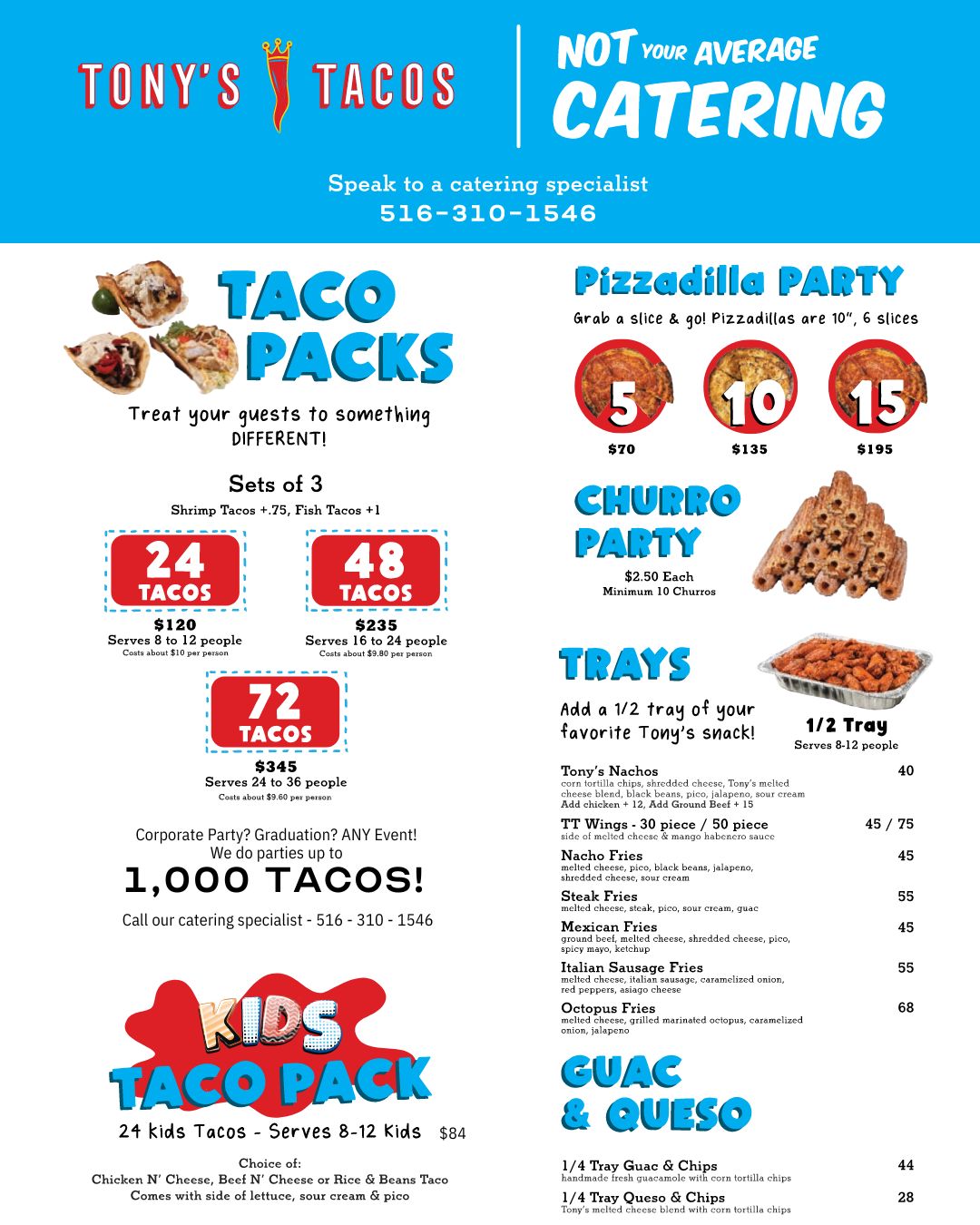 Catering Tony's Tacos Unique MexicanItalian Fusion in Floral Park